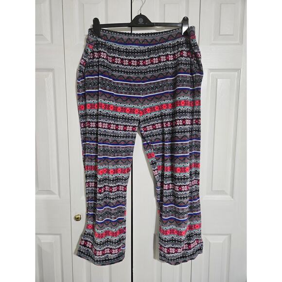 Climate rightby cuddl duds 3x 26/28 women's multicolored fleece pajama pants - Picture 1 of 10